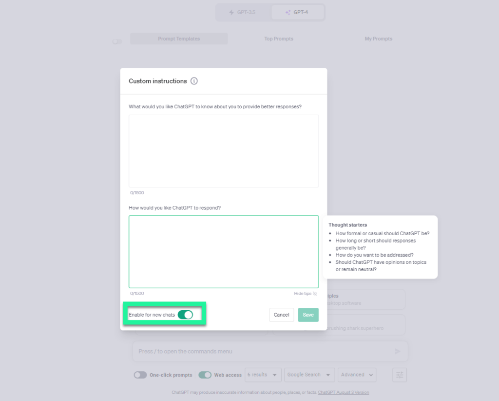 ChatGPT Custom Instructions - ai-rockstars.com