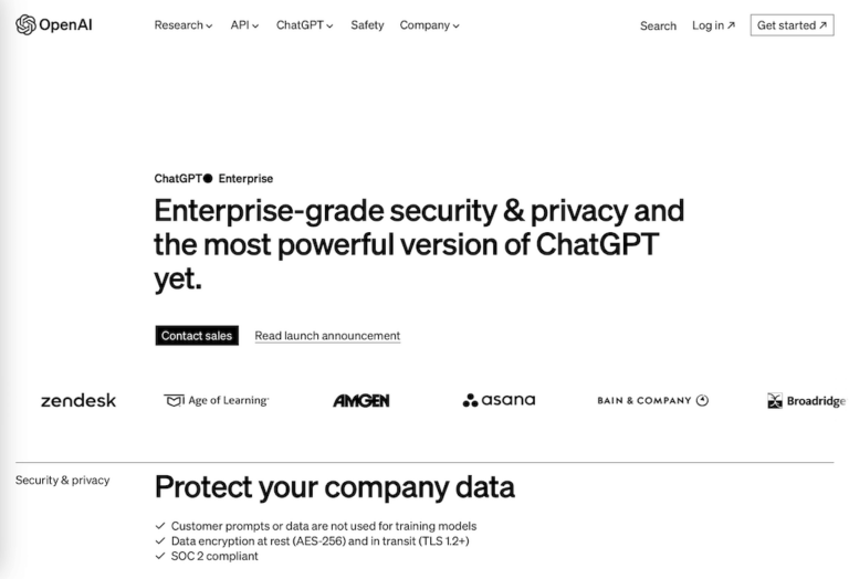 ChatGPT Enterprise is here
