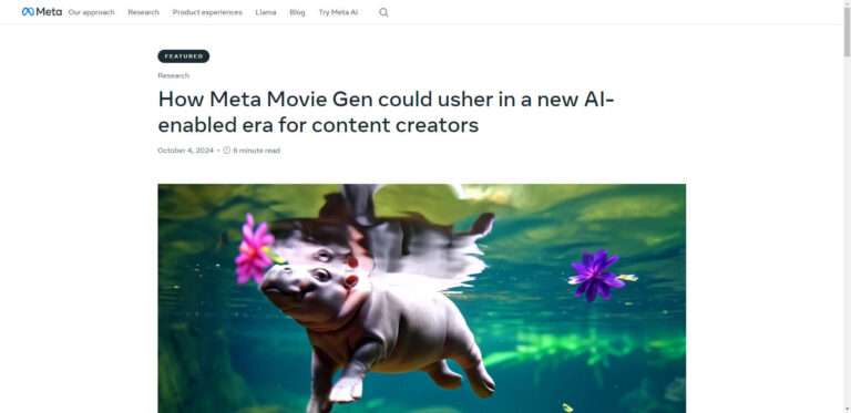 Movie Gen AI by Meta: Stunning Video and Audio creation