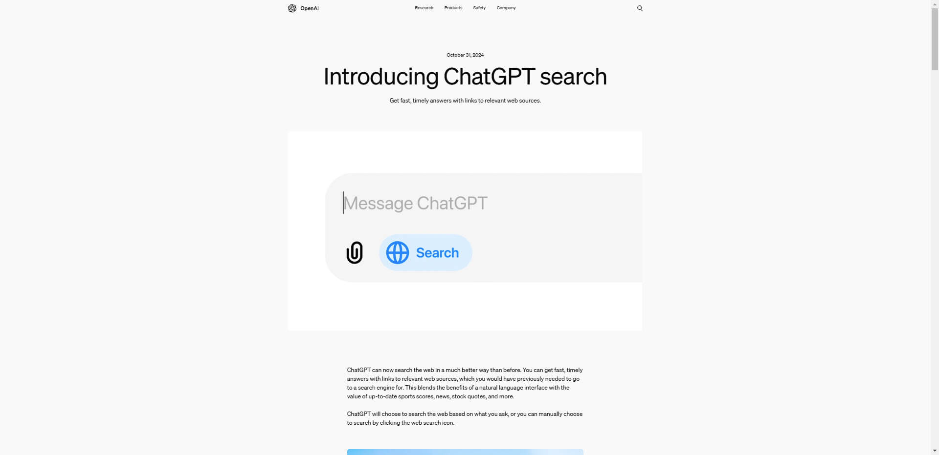 ChatGPT Search