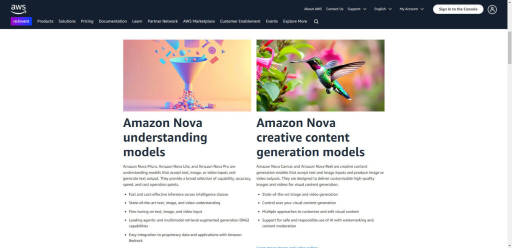 Amazon Nova ; Source: aws.amazon.com