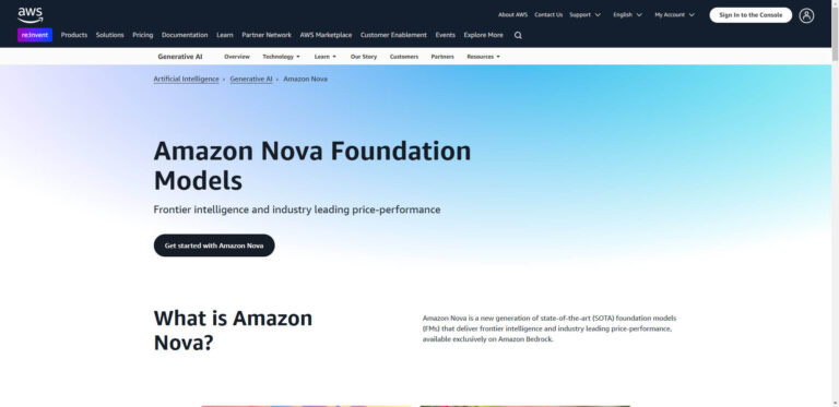 Amazon Nova: Setting new standards for generative AI models