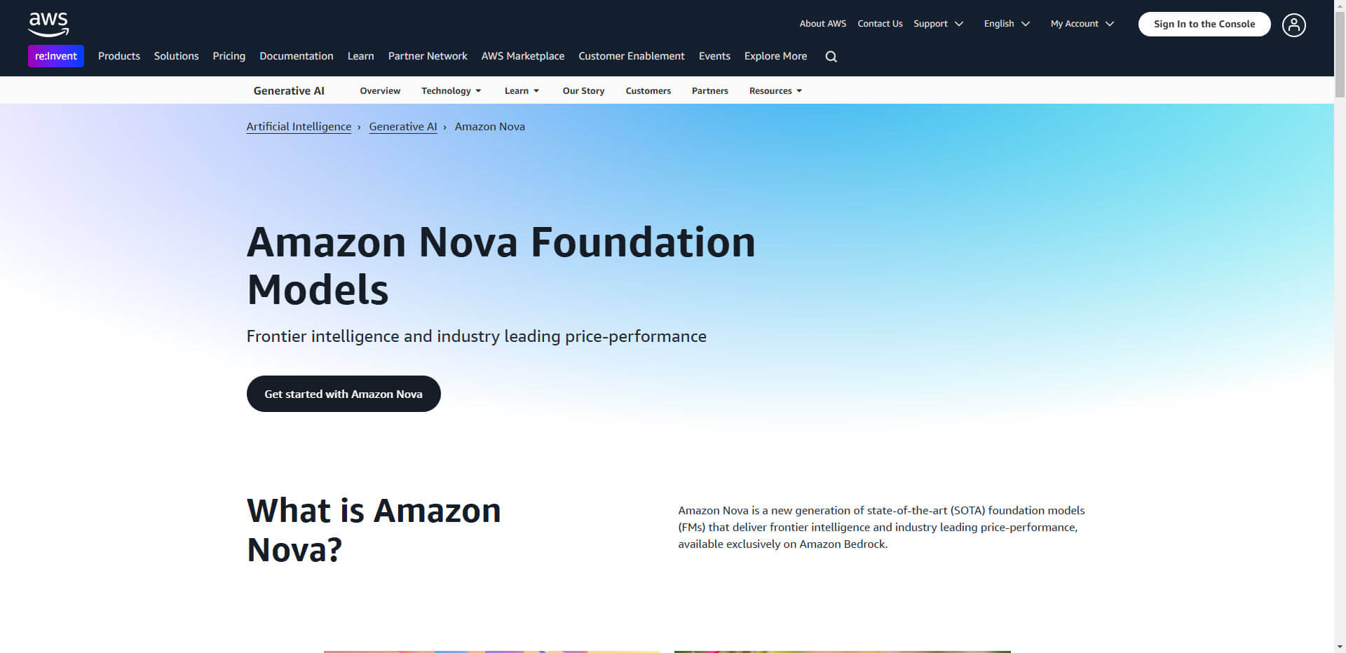 Amazon Nova Foundation Models