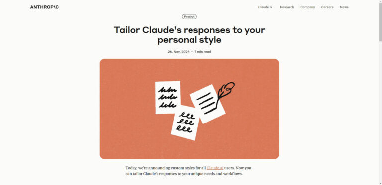 Claude Customized Writing Styles: new standards for AI-supported communication