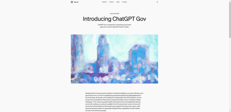 Secure AI integration: OpenAI shapes the future of government efficiency with ChatGPT Gov