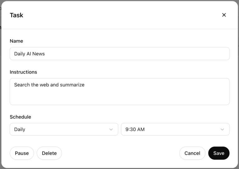 ChatGPT Scheduled Tasks for easy task management