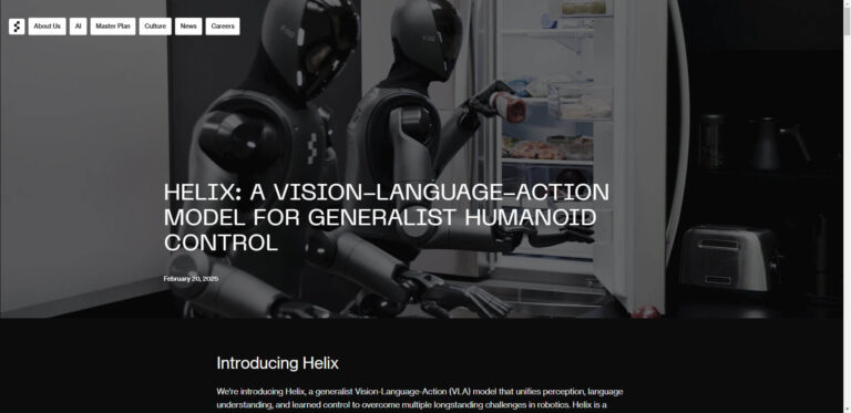 Helix: The new vision-language-action technology for controlling humanoid robots
