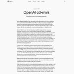 OpenAI o3-mini