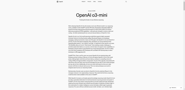 OpenAI o3-mini: Compact AI innovation for the future