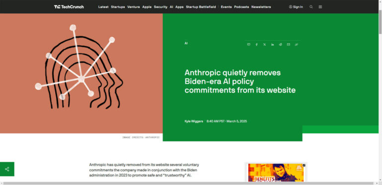 Anthropic removes references to voluntary AI safety guidelines – signaling the future of AI governance?