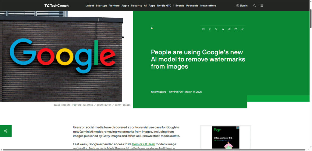 Gemini 2.0 Flash: Google’s AI removes watermarks and provokes copyright debate