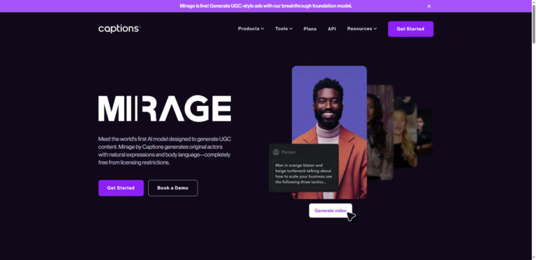 Mirage by Captions: AI video generation without actors changes content creation