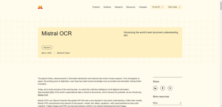 Mistral OCR 4: Document AI for RAG, Search and Automation