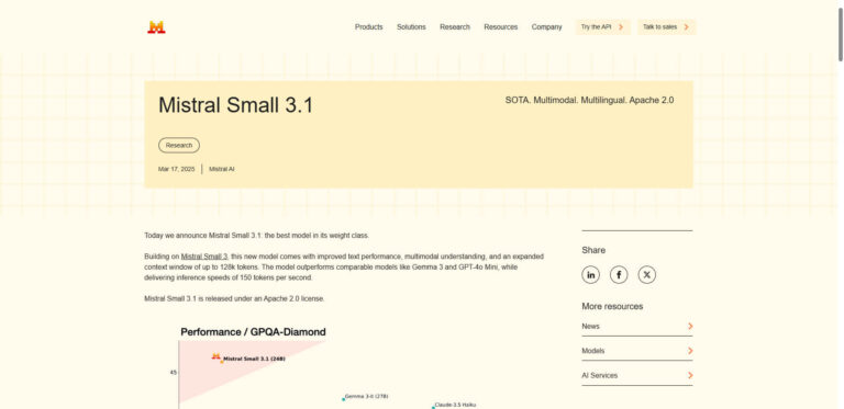 Mistral Small 3.1: Compact AI model outperforms larger competitors