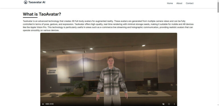 TaoAvatar AI: AR communication redefined by 90 FPS 3D avatars