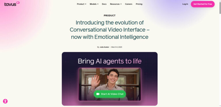 Emotional dimensions in human-machine interaction: Tavus presents Conversational Video Interface (CVI)