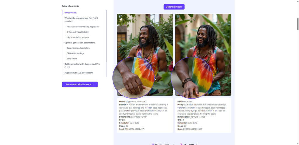 Juggernaut Pro FLUX & Flux Dev example