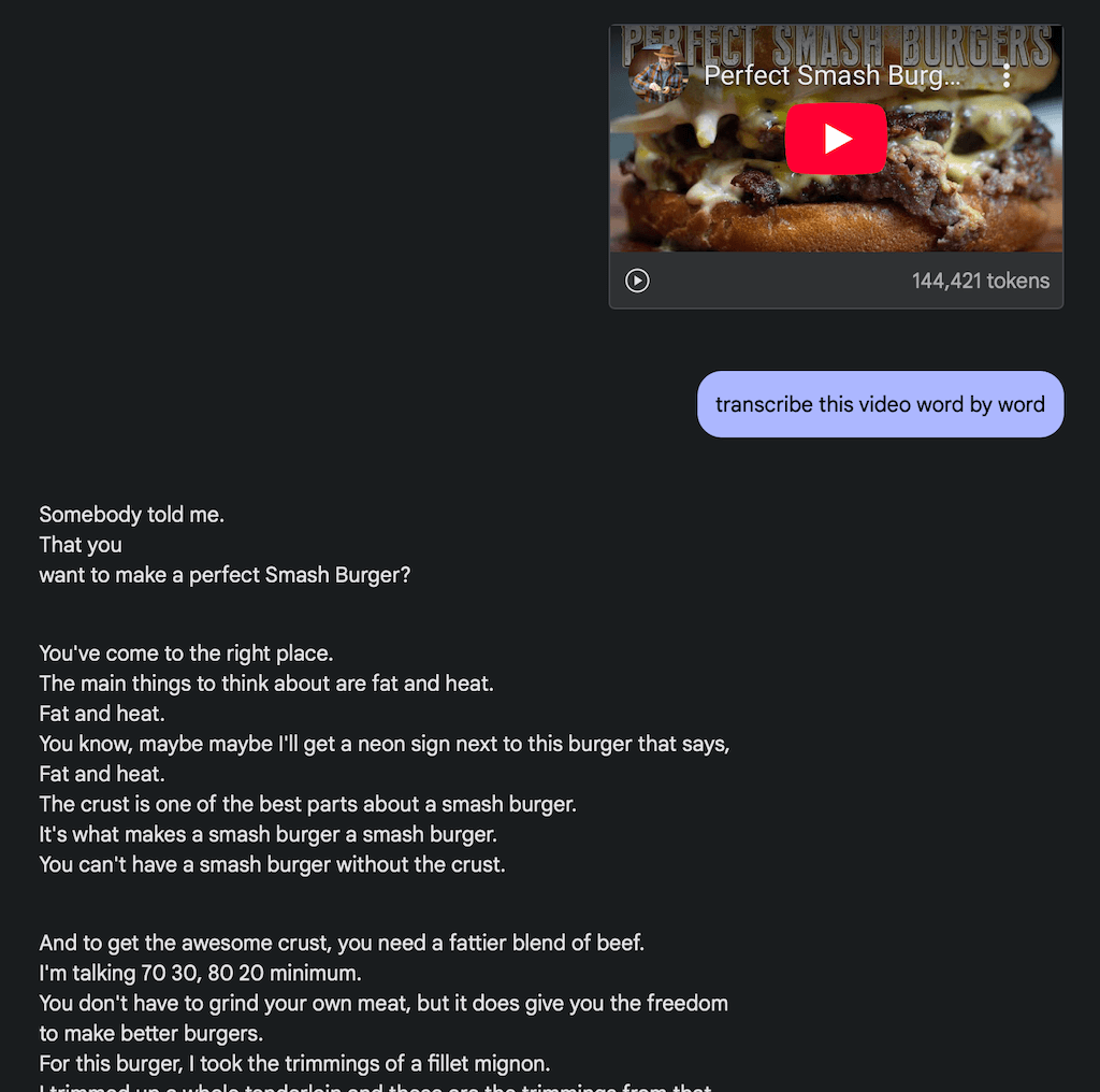 Youtube-Transkript mit Prompt 
