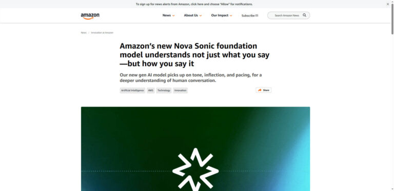 Amazon Nova Sonic: Combining speech understanding and generation in one model