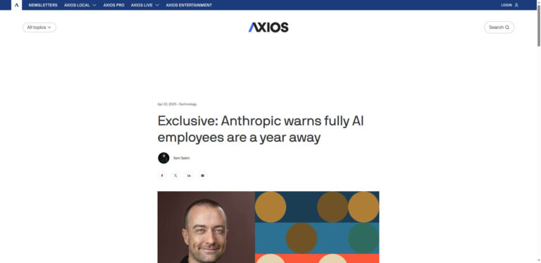 Anthropic: AI systems with their own accounts expected in company networks by 2025