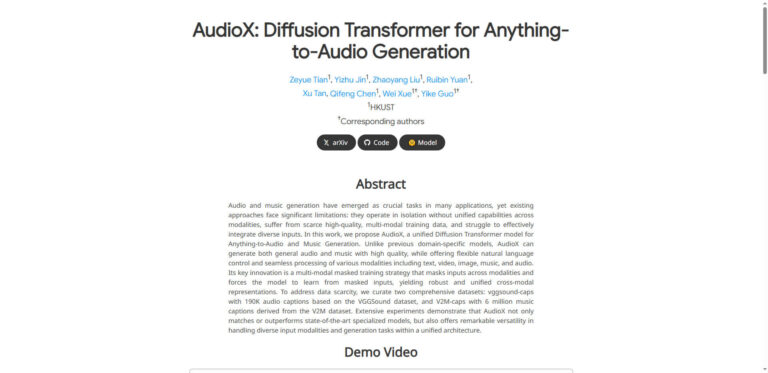 AudioX: AI model changes audio generation from text, video and images