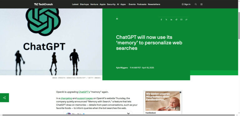 ChatGPT Memory with Search: How Personalization Works