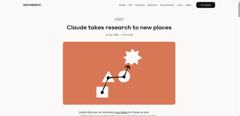 Claude’s new research function changes the way we work with AI