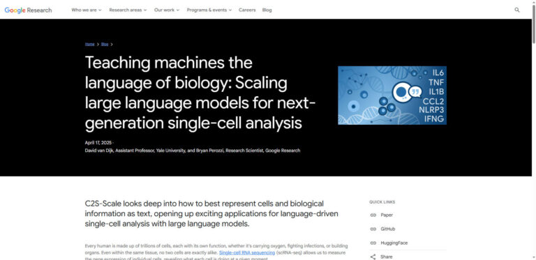 C2S-Scale: AI language models unlock secrets of single-cell biology