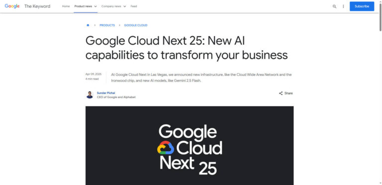 Google Cloud Next 2025: AI breakthrough with Ironwood TPU and Gemini 2.5 Pro