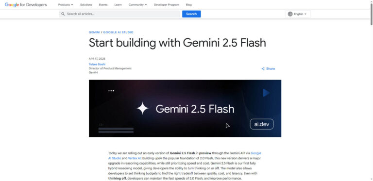 Gemini 2.5 Flash: Google’s AI with configurable thinking is changing the development landscape
