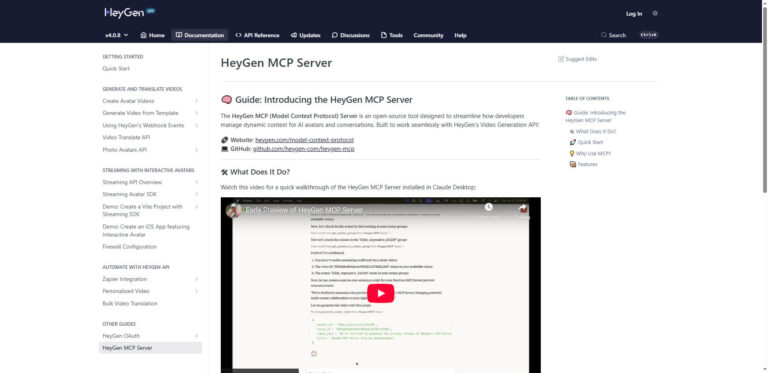 HeyGen MCP Server: AI-supported video creation is integrated into desktop applications