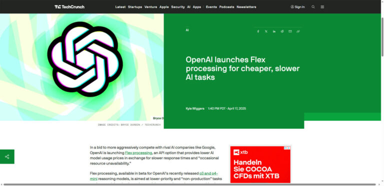 OpenAI halves AI costs: Flex Processing transforms the industry