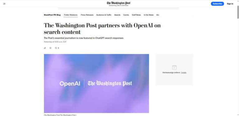 OpenAI and Washington Post: AI partnership changes news consumption