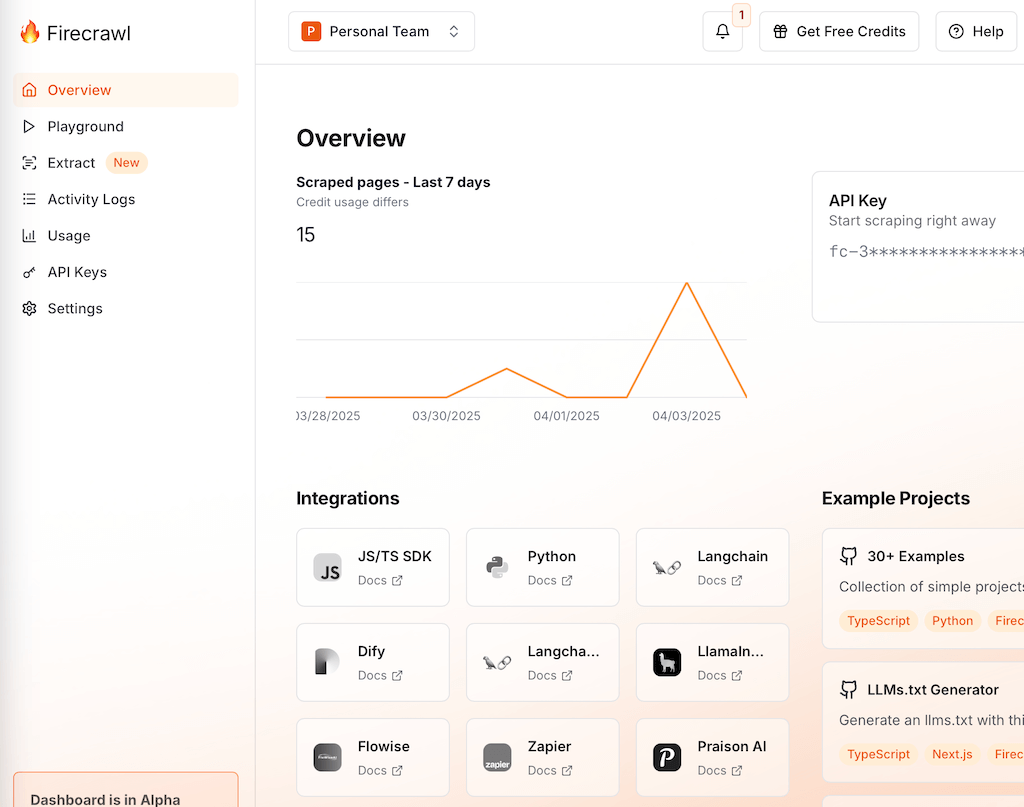 Firecrawl ist eine flexible und günstige Scraping-Lösung mit guter Anbindbarkeit an eigene Tools und Workflows