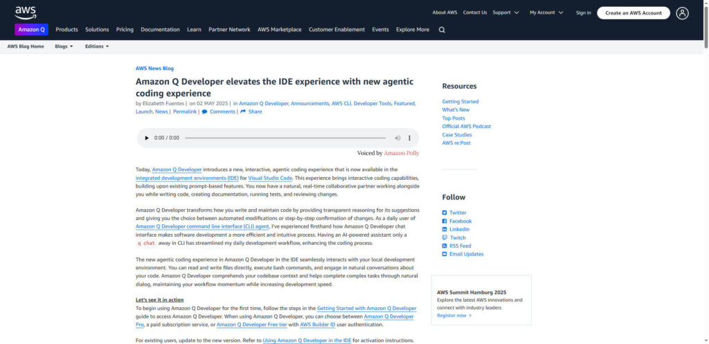 Amazon Q Developer: AI agents transform the IDE experience for developers