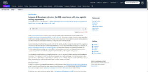 Amazon Q Developer: AI agents transform the IDE experience for developers