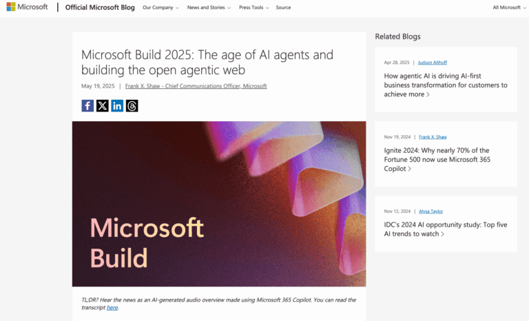 How Microsoft is shaping the future of technology with the “Open Agentic Web”