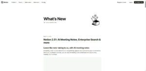 Notion 2.51: AI meeting notes and enterprise search transform teamwork