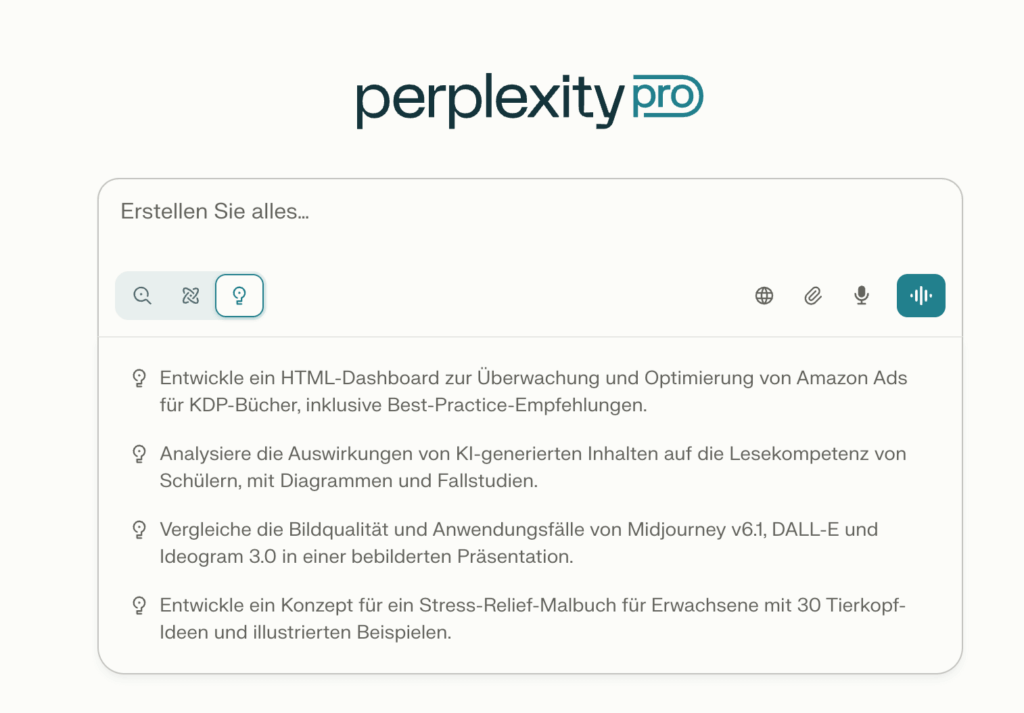 Perplexity Labs Interface