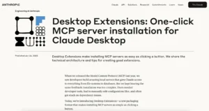 Desktop Extensions: Anthropics One-Click AI-Integration transformiert Claude Desktop