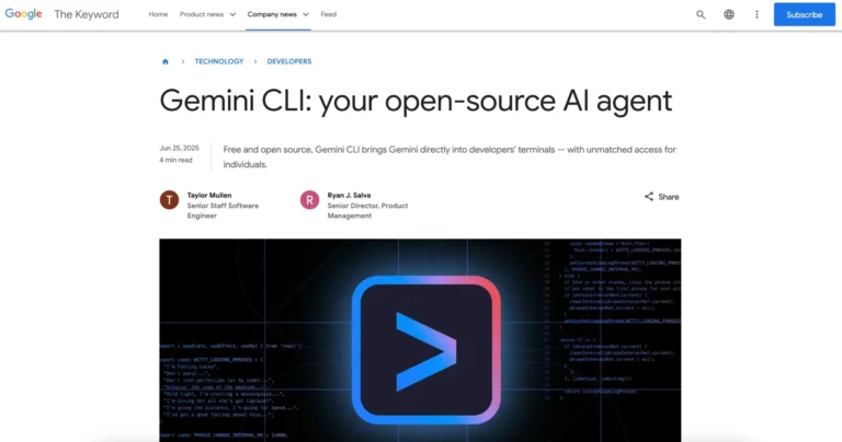 Google Gemini CLI: New AI terminal agent available for developers