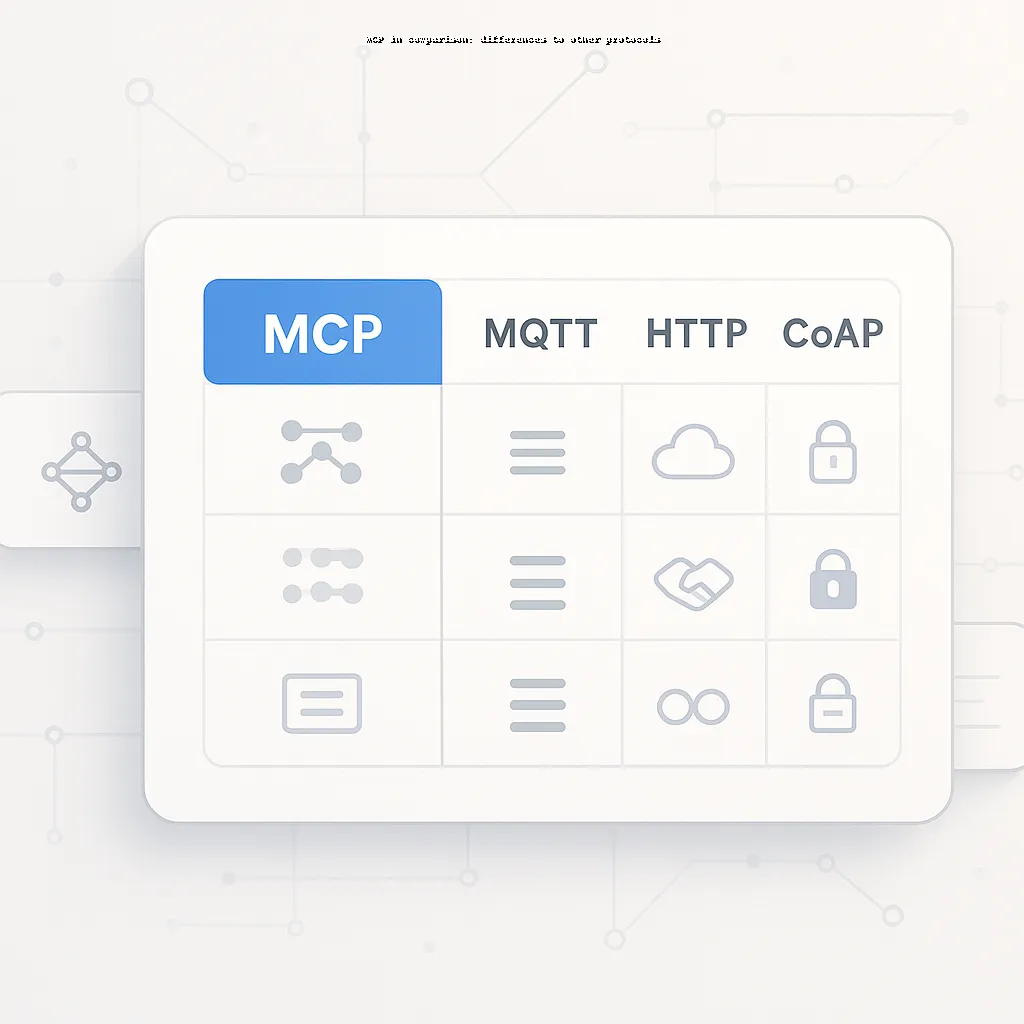 MCP in comparison: differences to other protocols
