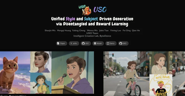 USO by ByteDance: AI framework combines style and subject generation
