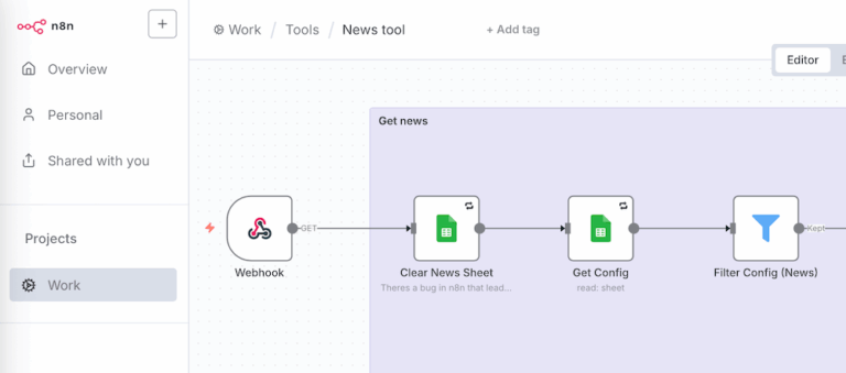 Tutorial: Start n8n webhooks via Google Sheets menu